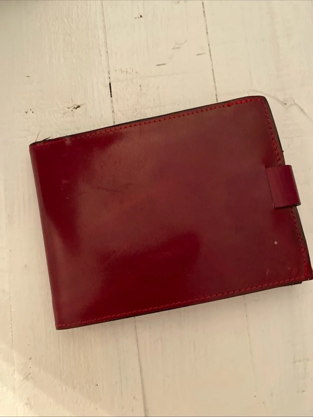 Rolex VTG  Geneva Red Oxblood Leather Wallet Men’s Bifold